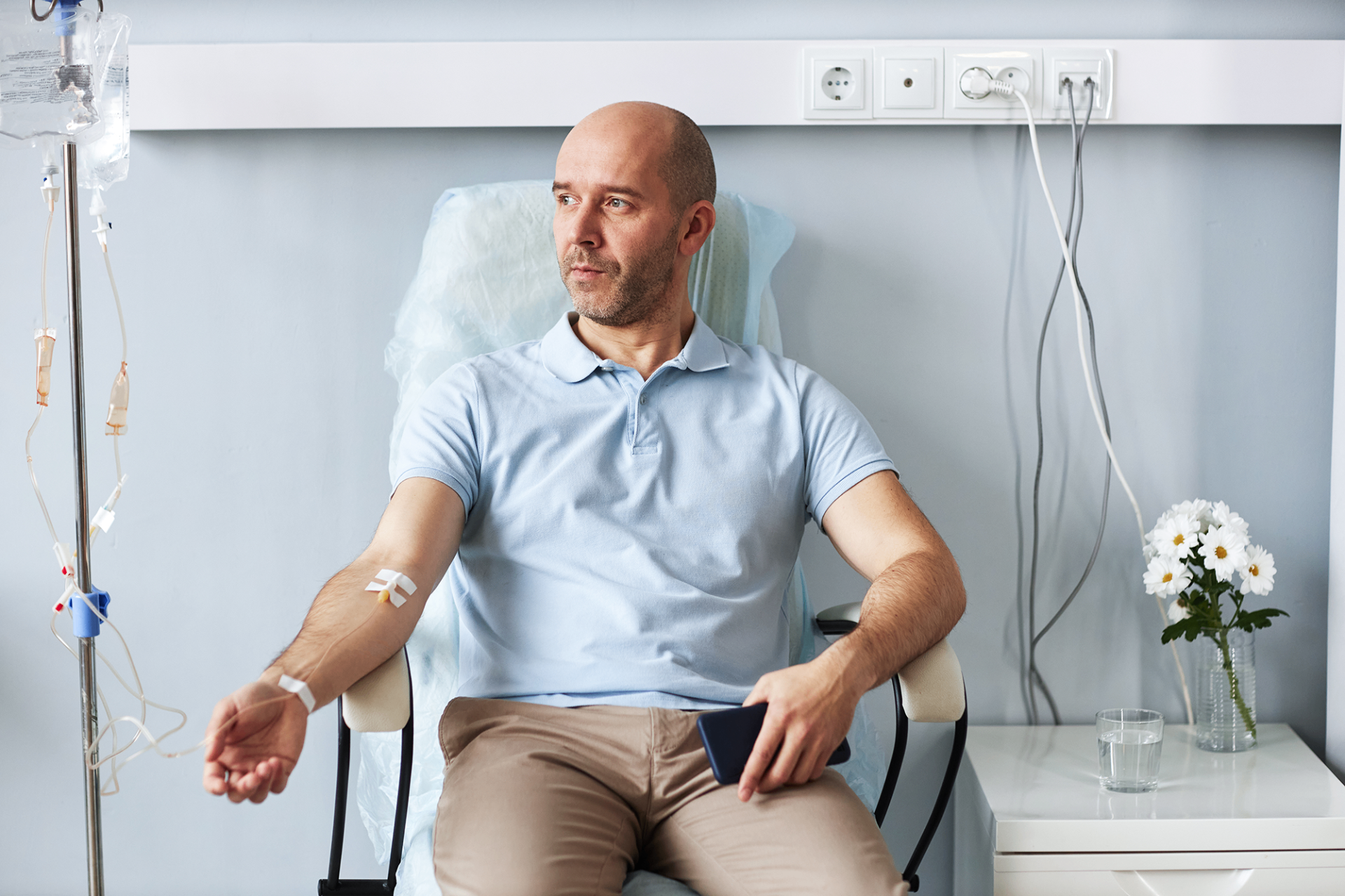 Guest receiving a stem cell IV infusion at iCRYO Port St. Lucie